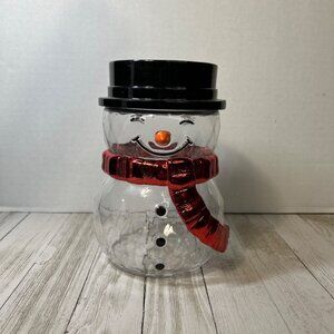 Bath & Body Works Christmas Snowman Pedestal Candle Holder 7'' Holiday Decor